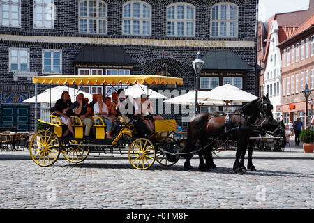 Schlitten vor der Handelskammer, Am Sande, Lüneburg, Lüneburg, Niedersachsen, Deutschland, Europa Stockfoto