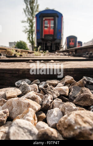 Bahngleise in der Nähe von Haydarpasa, eine wichtige zentrale Station in Istanbul Stockfoto