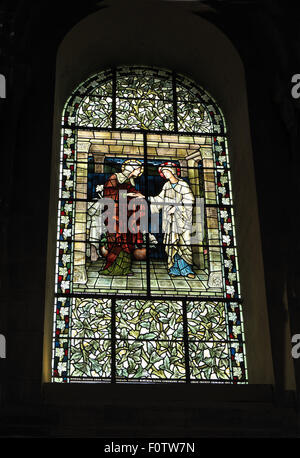 Kirchenfenster von Edward Burne-Jones, epiphanie Kapelle, Kathedrale von Winchester, Hampshire, England, UK. Stockfoto