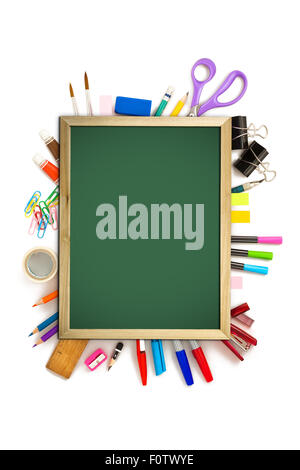Office und Student-Tool von Blackboard auf weißem Hintergrund Stockfoto