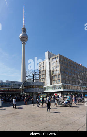 Alexanderplatz Berlin, Deutschland - Fernsehturm Stockfoto