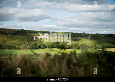 Die Osmington weißen Pferd, Kreide in Hanglage Dorset. Stockfoto