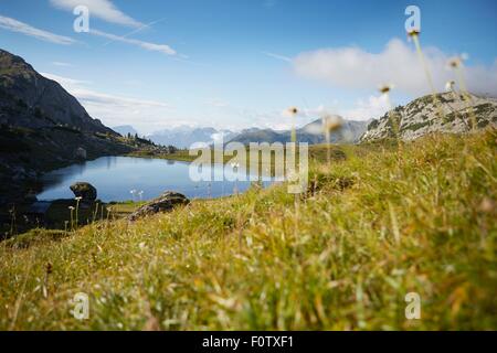 Lago di Valparola, Valparola Pass, Dolomiten, Cortina d ' Ampezzo, Belluno, Italien Stockfoto