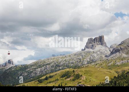 Cinque Torri, Dolomiten, Lago di Valparola, Valparola Pass, Falzaregopass, Cortina d ' Ampezzo, Belluno, Italien Stockfoto