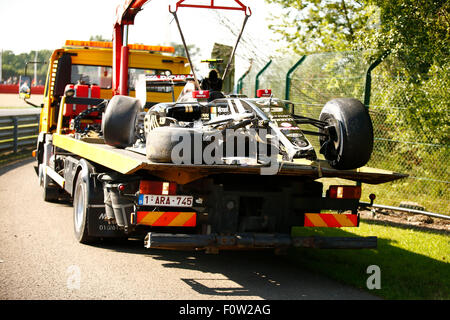 Circuit de Spa-Francorchamps, Belgien. 21. August 2015. Motorsport: FIA Formula One World Championship 2015, Grand Prix von Belgien, #13 Pastor Maldonado (VEN, Lotus F1 Team), Credit: Dpa picture-Alliance/Alamy Live News Stockfoto