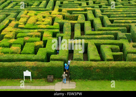 Traquair House Labyrinth, Innerleithen, Scottish Borders Stockfoto