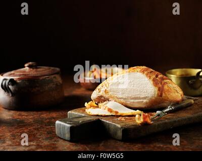 Geschnitzte Freilandhaltung Türkei Krone Stockfoto