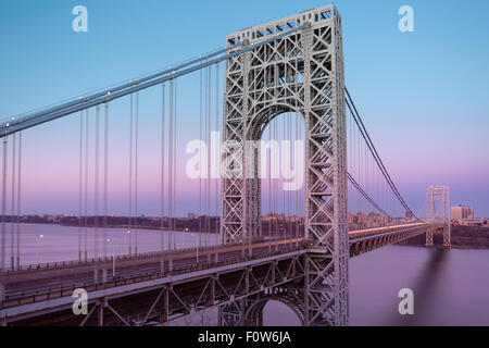 George-Washington-Brücke Ende des Tages. Stockfoto