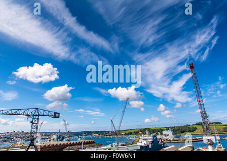 Werft in Cornwall Falmouth Stockfoto