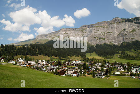 Ansicht OfFlims in den Schweizer Alpen Stockfoto