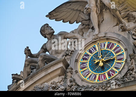 Ein Blick nach Norden zum Grand Central Terminal (GCT) Fassade. Stockfoto