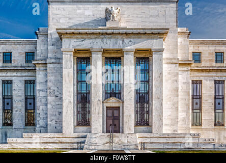 Die US-Notenbank Gebäude in der Nationen capitol Washington DC. Stockfoto