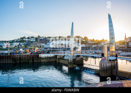 Frühen Morgen Ruhe in Torquay Hafen Devon UK Stockfoto