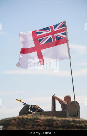 Bournemouth, UK. 21. August 2015. Royal Marines Commando beim Bournemouth Air Festival. Bildnachweis: Carolyn Jenkins/Alamy Live-Nachrichten Stockfoto