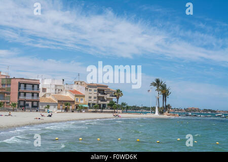 Mar Menor am Strand in Los Alcazares, Murcia, Spanien Stockfoto