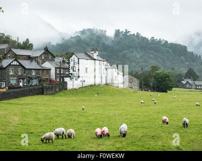 Das kleine Dorf von Patterdale, südlich von Lake Ullswater im Lake District, Cumbria, England. Stockfoto