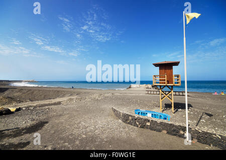 Tazacorte Strand in La Palma, Kanarische Inseln, Spanien. Stockfoto