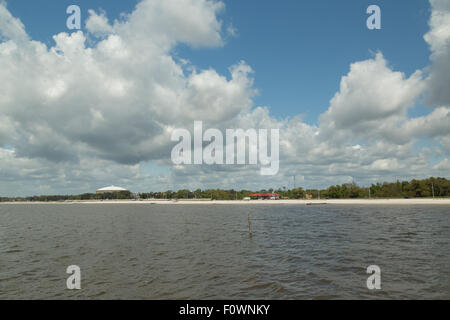 Ein Foto von Biloxi Beach auf den Mississippi Sound in Mississippi, USA. Stockfoto