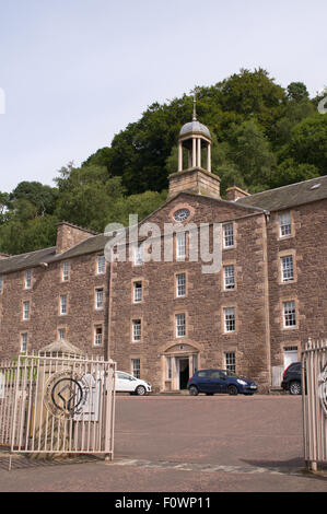 Arbeiter Unterkunft New Lanark Welterbe-Aufstellungsort, South Lanarkshire, Scotland, UK Stockfoto