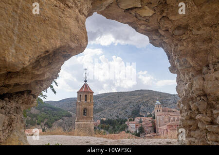 Kirche Santa María und Sal Salvador Kathedrale in Albarracín, Teruel, Aragonien, Spanien Stockfoto