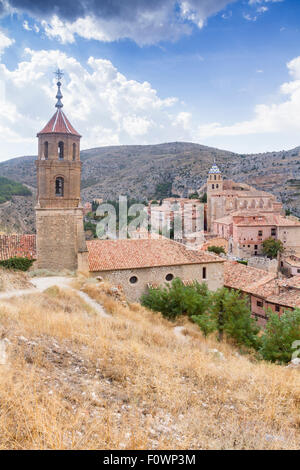 Kirche Santa María und Sal Salvador Kathedrale in Albarracín, Teruel, Aragonien, Spanien Stockfoto