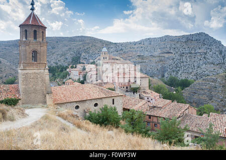 Kirche Santa María und Sal Salvador Kathedrale in Albarracín, Teruel, Aragonien, Spanien Stockfoto