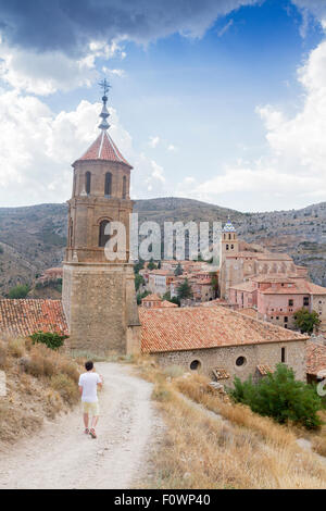 Kirche Santa María und Sal Salvador Kathedrale in Albarracín, Teruel, Aragonien, Spanien Stockfoto