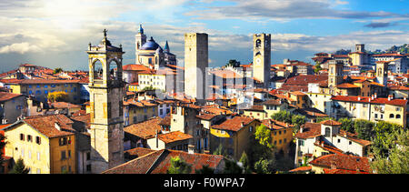 Wunderschönen mittelalterlichen Bergamo, Lombardei, Italien Stockfoto