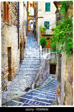 Authentisches Dorf Casperia in der Provinz Rieti, Italien Stockfoto