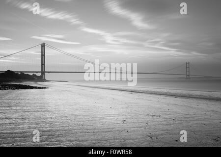 Humber Bridge, Rumpf und Barton auf Humber - East Yorkshire, UK Stockfoto