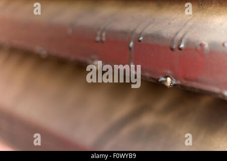 Nahaufnahme des alten und staubigen Stahl Textur. Stockfoto