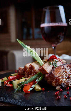 Gebratenes Schweinefleisch Stockfoto