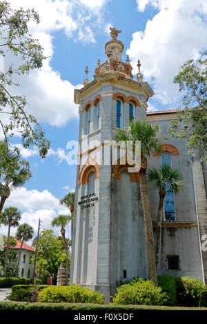 Se Turm der Memorial Presbyterian Church - st. Augustine, FL Stockfoto