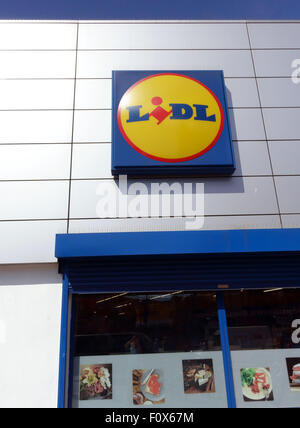 Filiale von Lidl Supermärkte, London Stockfoto