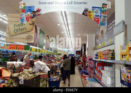 Filiale von Lidl Supermärkte, London Stockfoto