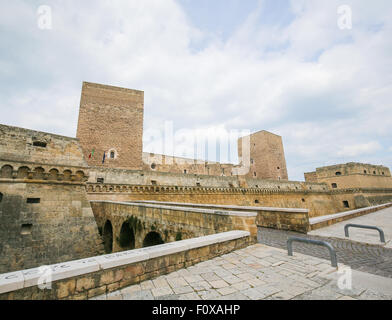 Schwäbischen Schloss oder Castello Svevo in Bari, Apulien, Italien. Norman-Hoehnstaufen die Burg entstand um 1131. Stockfoto