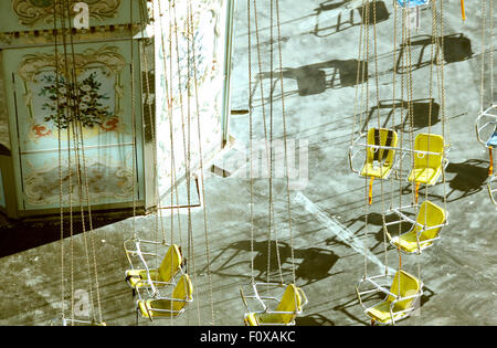 Vintage Karussell oben auf den Berg Tibidabo in Barcelona, Spanien Stockfoto