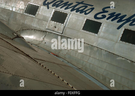 Douglas DC3 Flugzeug bei Qantas Gründer Museum, Longreach, Queensland, Australien. Stockfoto