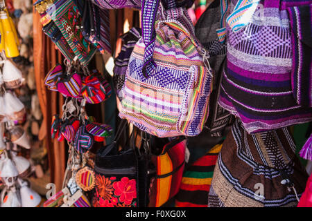 Mexikanische traditionelle handgefertigte Taschen Stockfoto