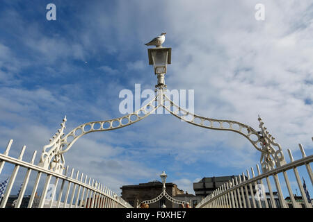 Ha Penny Bridge und Liffery Fluss. Dublin. Irland. Europa Stockfoto