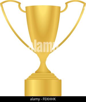 Trophäe isoliert auf einem weißen Hintergrund. Vektor-Illustration. Stock Vektor