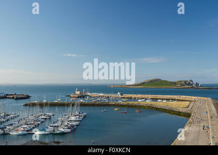 Blick auf Howth Harbour, Howth, Irland, Europa Stockfoto