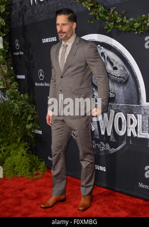 LOS ANGELES, CA - 10. Juni 2015: Joe Manganiello die Welt-premiere von "Jurassic World" im Dolby Theater, Hollywood. Stockfoto