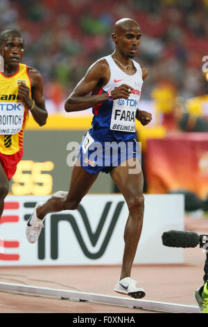 Peking, China. 22. August 2015. Mohamed Farah (GBR) Leichtathletik: 15. IAAF World Championships in Athletics Beijing 2015 Männer 10000m-Finale im Beijing National Stadium in Peking, China. © YUTAKA/AFLO SPORT/Alamy Live-Nachrichten Stockfoto