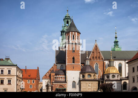 Wawel-Kathedrale (Polnisch: Katedra Wawelska, Na Wawelu) in Krakau, Polen. Stockfoto