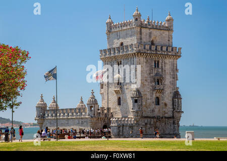 Torre de Belem Festung in Belem, Lissabon, Portugal Stockfoto