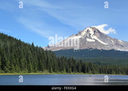 Mt. Hood von Trillium Lake, Oregon Stockfoto