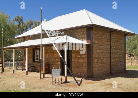 ALICE SPRINGS, Australien - 3. Mai 2015: Old Telegraph Station Museum am 3. Mai 2015 in Alice Springs, Australien Stockfoto