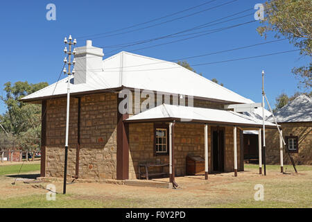 ALICE SPRINGS, Australien - 3. Mai 2015: Old Telegraph Station Museum am 3. Mai 2015 in Alice Springs, Australien Stockfoto