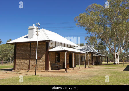 ALICE SPRINGS, Australien - 3. Mai 2015: Old Telegraph Station Museum am 3. Mai 2015 in Alice Springs, Australien Stockfoto